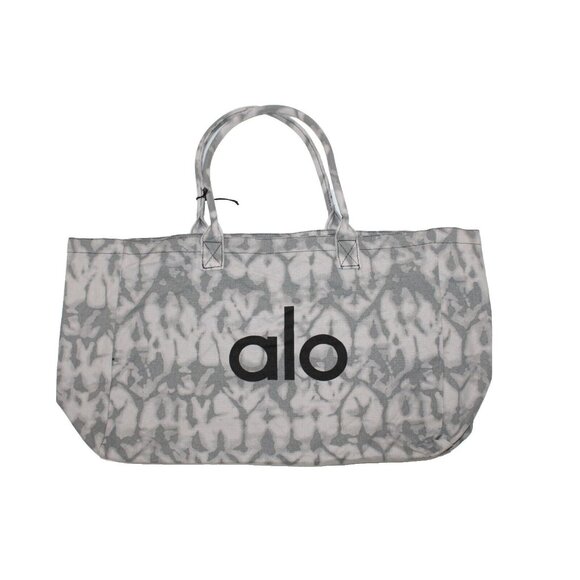ALO Yoga Handbags - NWT Alo Yoga Shopper Tote Canvas Travel Bag Gray Tye Dye  OS